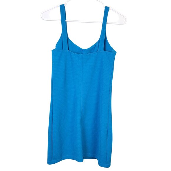 Zara Bodycon Mini Dress Women Small Blue Sleeveless Party Club Formal Summer 4 6 - Picture 7 of 12